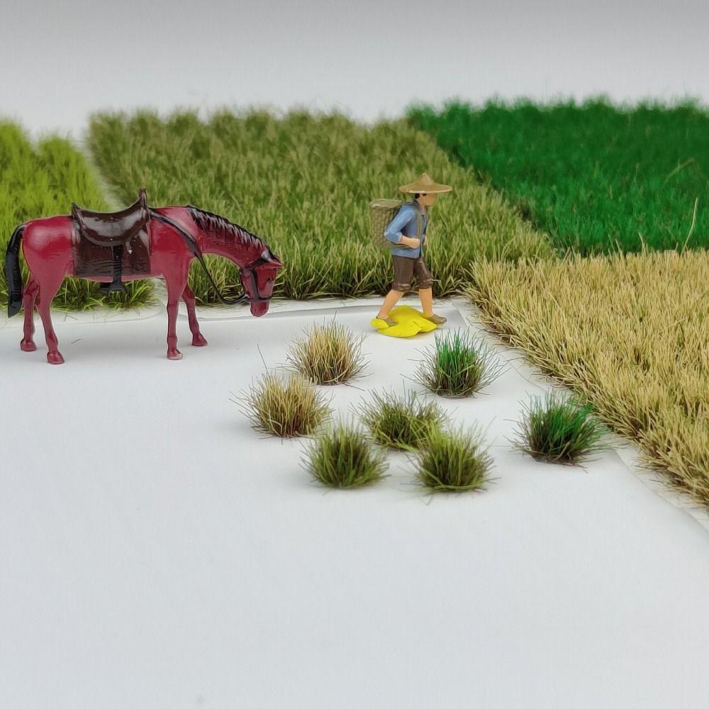 Grass Tufts 120PCS Multicolor 8mm Self Adhesive Miniature Model Sand Table Wargame Landscape DIY Scene Making Model Accessories