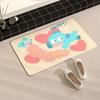 Love Ugly Fish Bathroom Quick Drying Toilet Door Foot Mat Toilet Household Absorbent Non-slip Mat Bathroom Door Mat