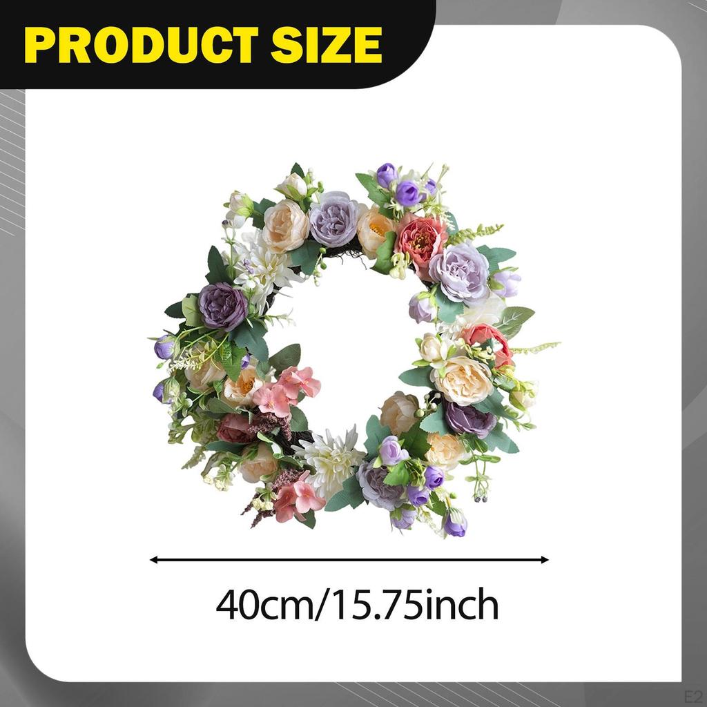 Summer Wreath Home Decor Accessory Decorative Floral Door Artificial for Window Wedding
