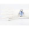 Casio MTS-115D-2A2 Analog Quartz Watch Silver Light Blue Stainless Steel Band