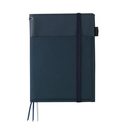 KOKUYO Note Cover Notebook Systemic Ring Note Compatible A5 Läder Style Navy 50 ark No-V685B-DB