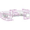 Outdoor Sofa Set with Cushions 10 pcs Solid Acacia Wood