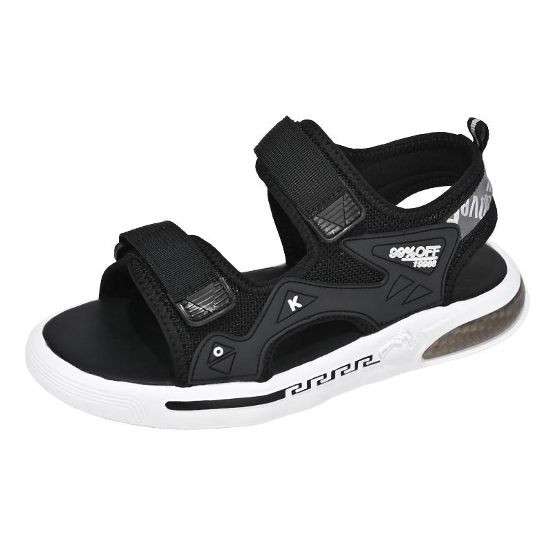 Fashion Summer Outdoor Men's Sandals Casual Anti-Slip Thick Bottom Soft Hiking Beach Flat Shoes EVA Outsole for Men Sport Black