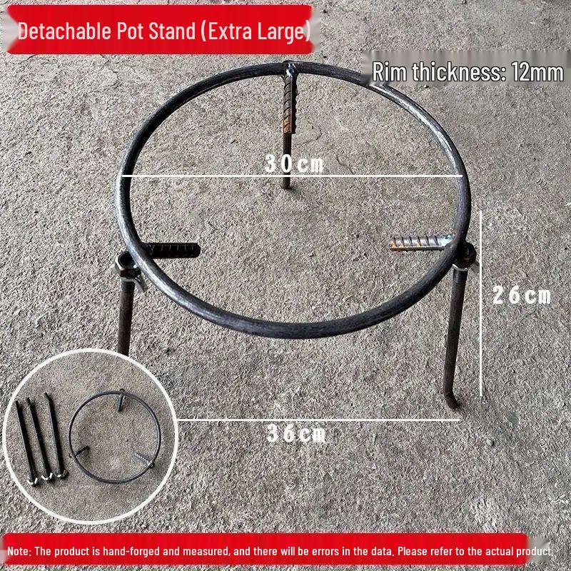 Портативный чугунный штатив-подставка для приготовления пищи на дровах