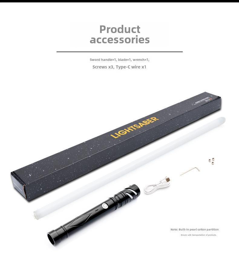 Luminous Metal Pixel Alloy Laser Sword: Rechargeable 2-in-1 Toy & Gift