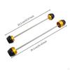 2 Pieces Motorcycle Wheel Crash Protectors Easy To Install Front and Rear Sliders Aluminum for