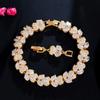 Design Brass Electroplated Gold Plus Swimming Full Diamond Zircon Bracelet Popular Crystal Jewelry