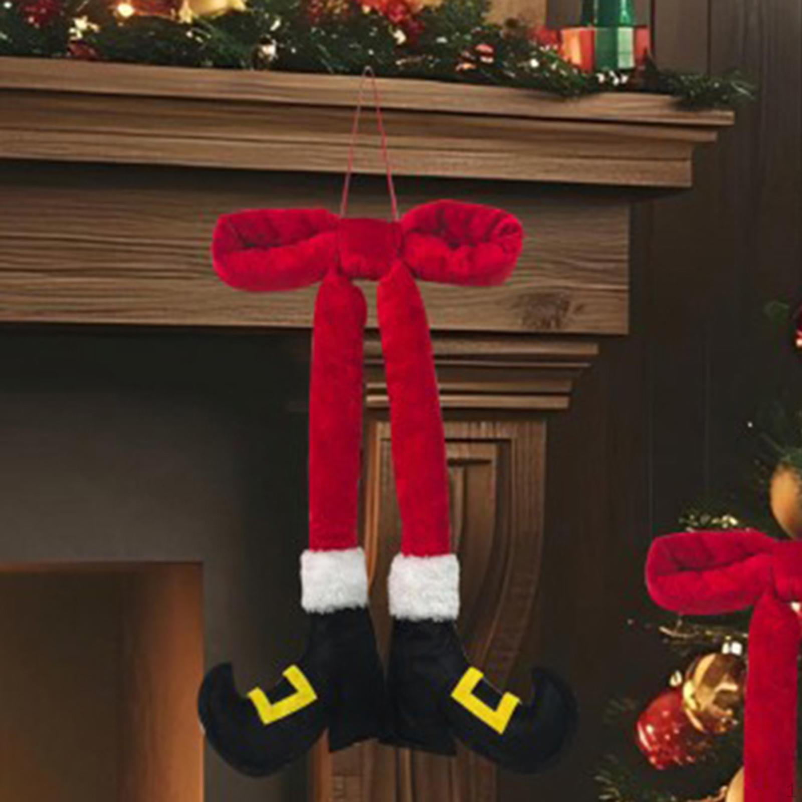 

Christmas Elf Legs Hanging Ornaments Creative Home Decor Santa Leg Car Pendant for