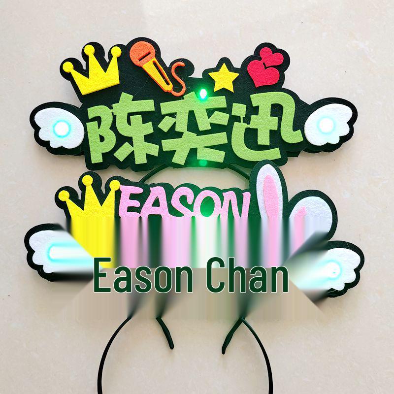 Eason Chan Concert Flashing Headband and Glowing Hair Clip Set