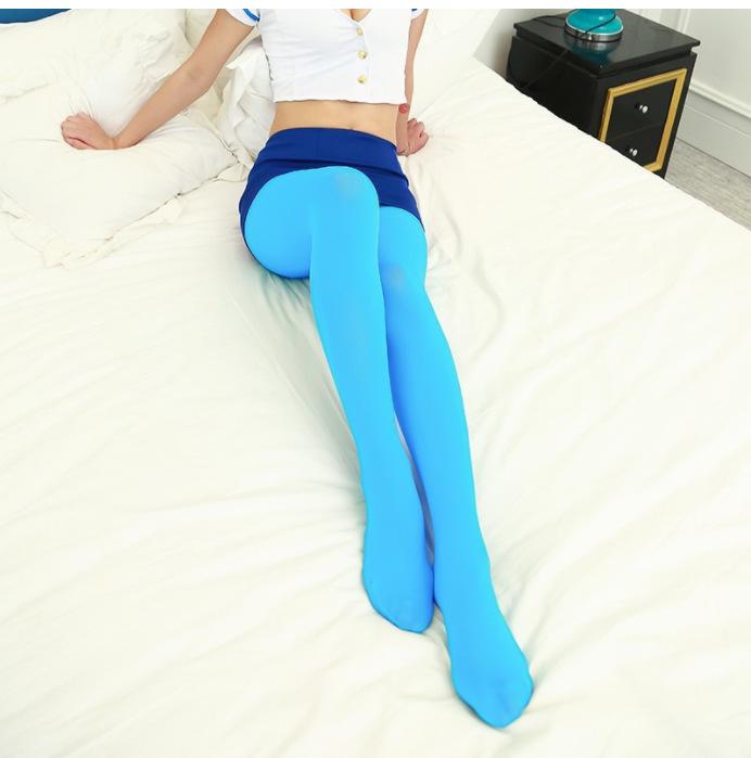 120D Candy-Colored Semi-Sheer Women's Tights - Velvet Matte Finish, Perfect for Spring/Autumn, Available In Navy Blue, Ink Green, Wine Red, White