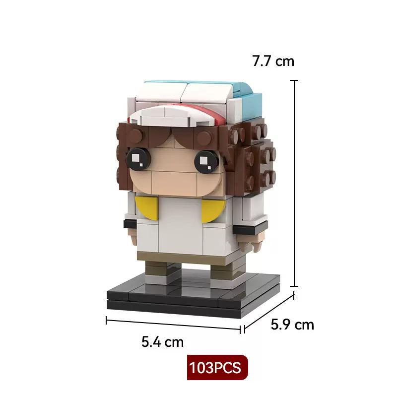 Brick Head Z Model Building Toy Desktop Creative Toy Ornament Building Blocks Set Educational Toy Boy'S Birthday Gift