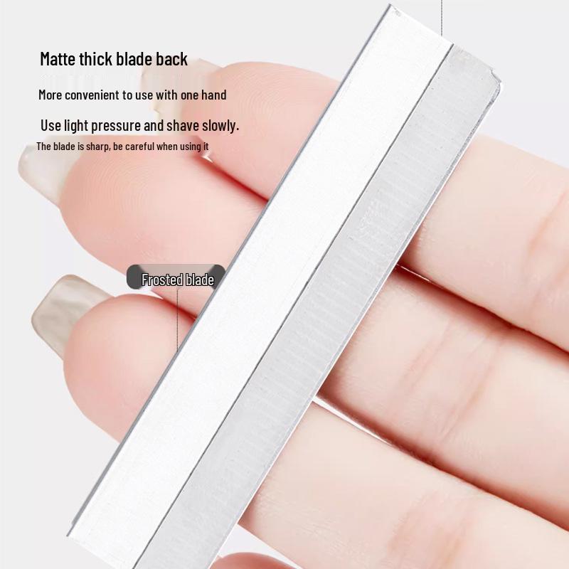xixi Stainless Steel Wavy Eyebrow Razor - Disposable Trimmer for Permanent Makeup