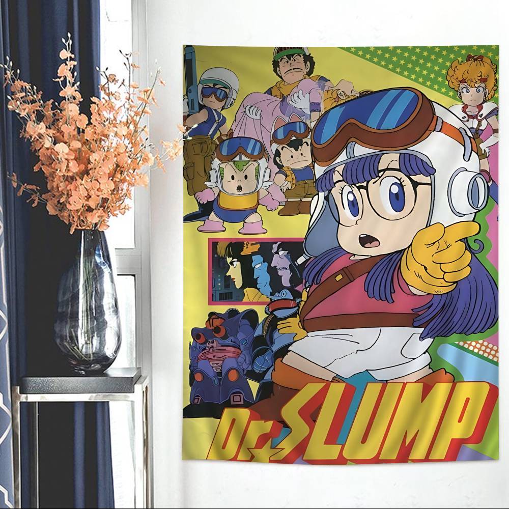Comics Dr SSlump Tapestry Art Printing Japanese Wall Tapestry Anime Wall Hanging Home Decor