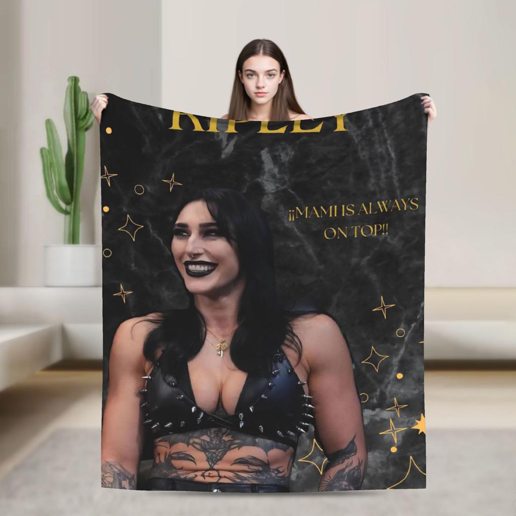 Rhea Ripley  Blanket Quality Warm  Bedding Throws Winter Travel Living Room Funny Bedspread