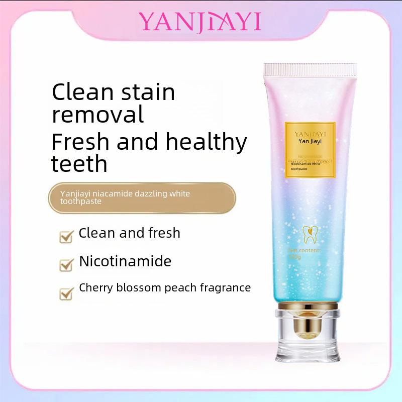Dentifrice Blanchissant Niacinamide Yan Jiayi pour Haleine Fraîche, Convient aux Hommes et aux Femmes, Pack Familial, Conception Monobloc Sans Couture.