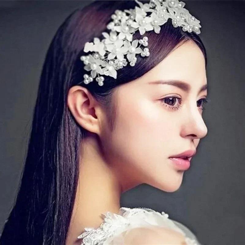 Crystal Tiara Beautiful Fashion Bride Princess Austria Wedding Crown Veil Hair Ornament Headbands Accessories for Women Gifts