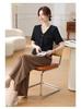 Mom's 2026 Stylish Two-Piece Summer Dress Set: Short-Sleeved Top and Skirt for Middle-Aged Women