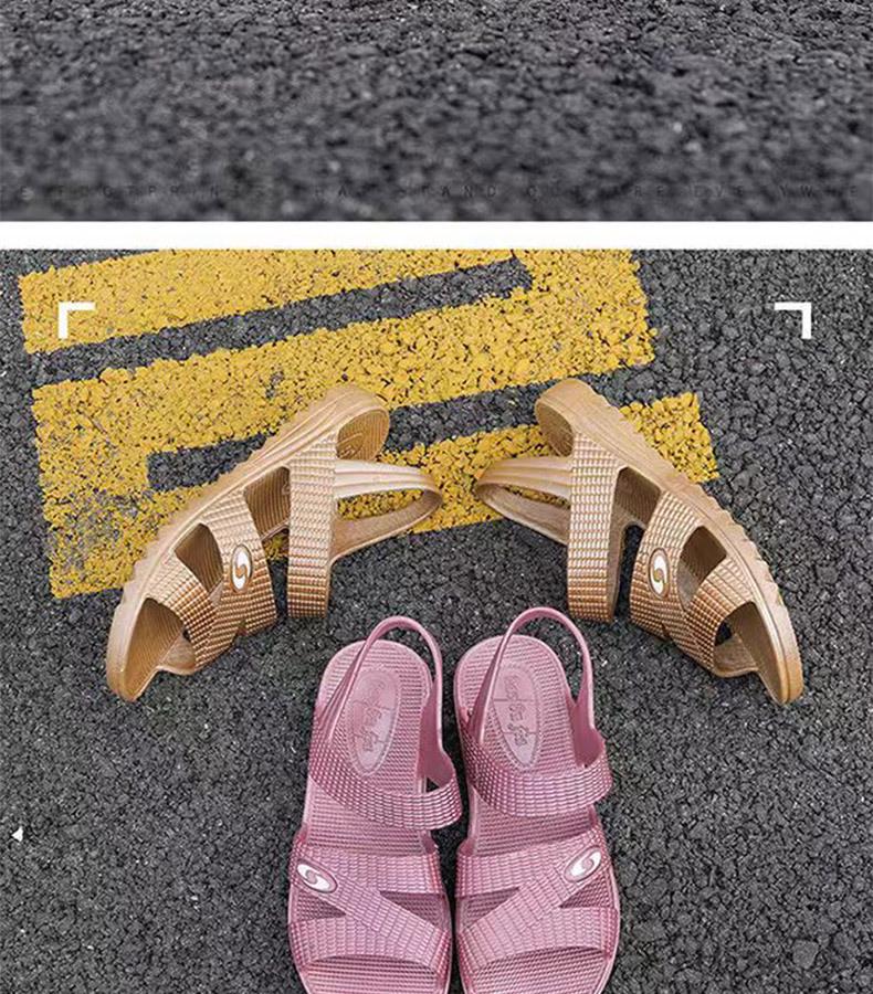Dámské lehké protiskluzové prodyšné PVC sandály: Ideální pro letní svrchní oblečení