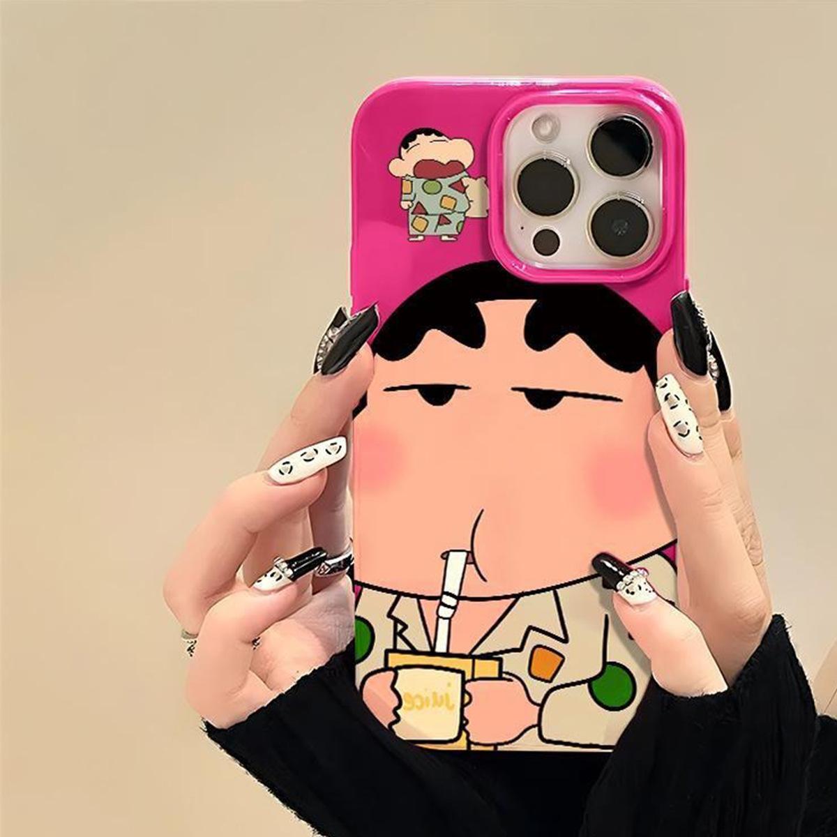 

Black Cartoon New Cute Phone Case for Apple Phone Case Magnetic Suction Female Phone Case Cover For iPhone 16PROMAX