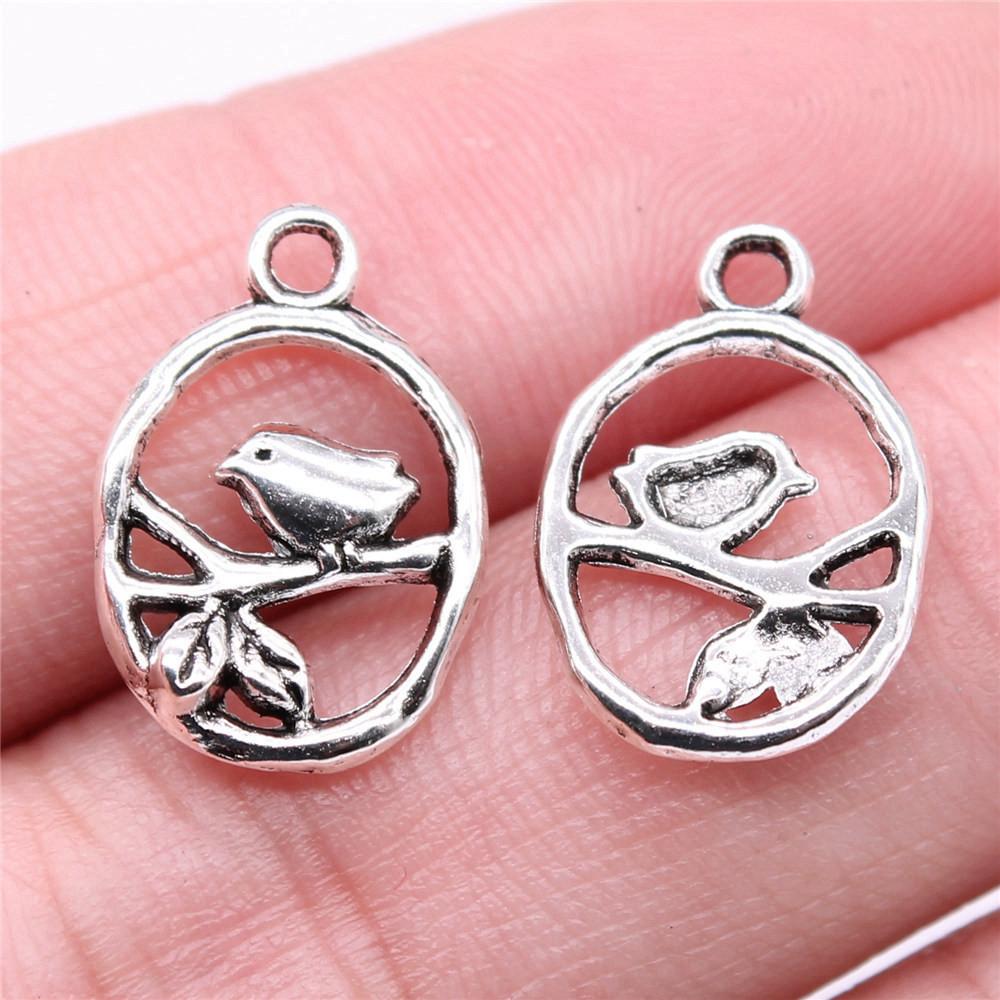 

Чоловічі ювелірні вироби з підвісками «Пташки» Масивні персоналізовані товари для мистецтва A67-40pcs-18x12mm