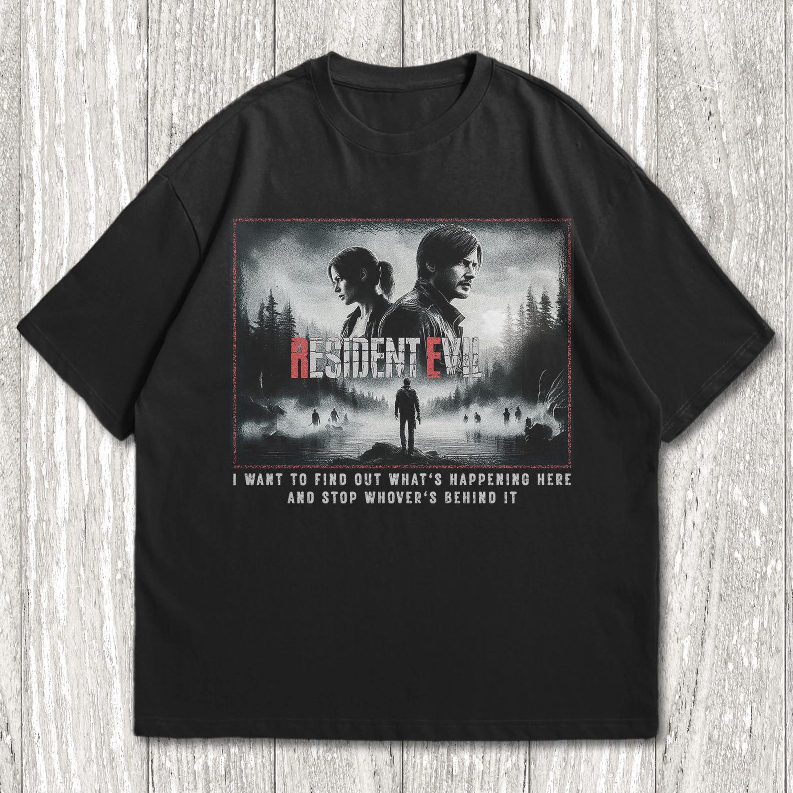 Resident Evil, Horror Video Game Movie T-Shirt, Resident Evil Shirt, Leon kennedy T-Shirt S