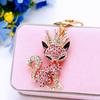 Cute Owl Crystal Rhinestones Crsytal Car Bag Keys Exquisite Pendant Cartoon Trendy Animal Key Chains Bag Charm