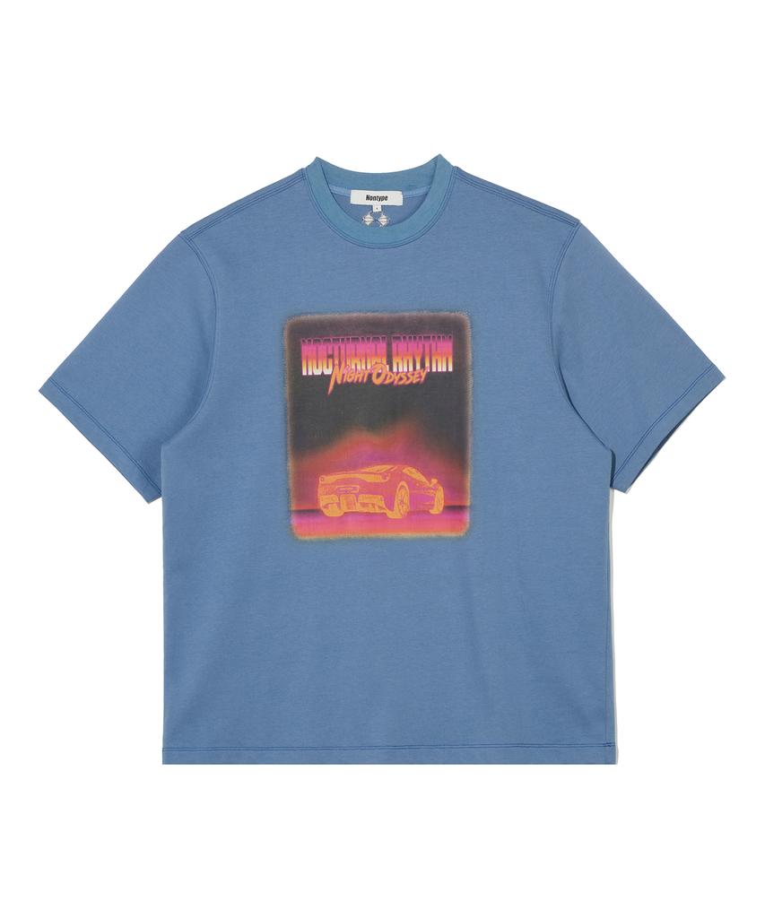 Nontaib Night Odyssey Heavyweight T-Shirts (Blue)
