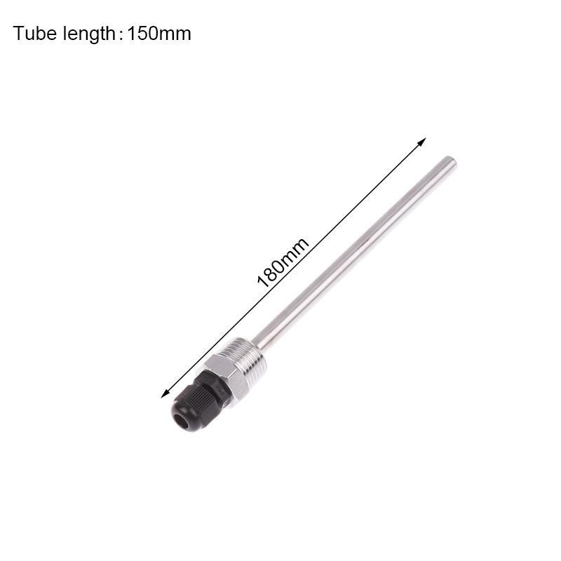 304 Stainless Steel 1/2 BSP G Thread OD8mm Immersion Sleeve Pocket For Temperature Sensor 30-200mm Tube Thermowells Protecter