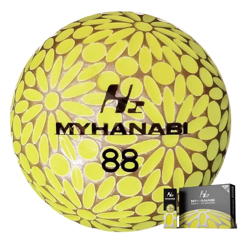 

MYHANABI H2 made in Japan golf ball soft Distance type (yellow silver, 12 pieces)