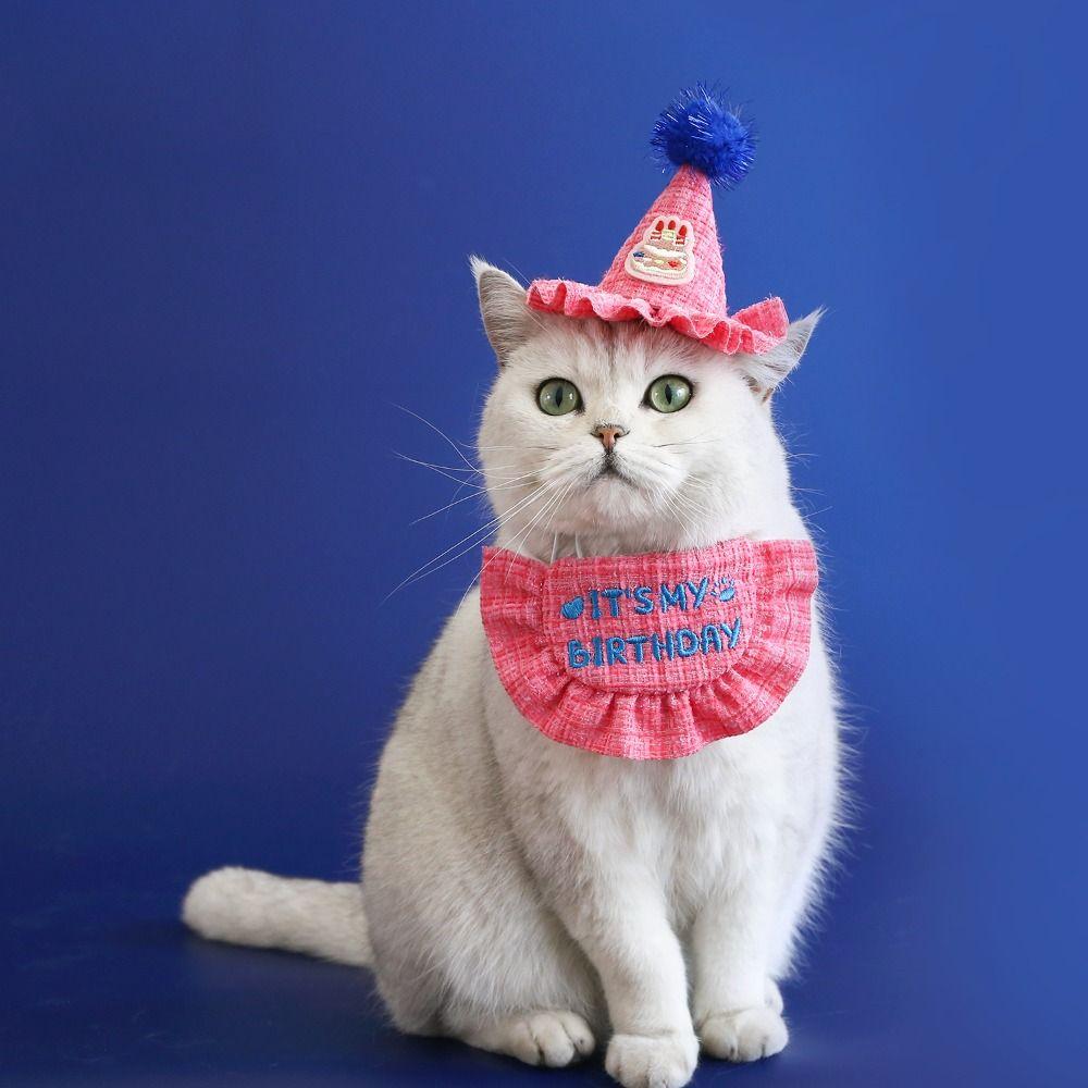 Koupit Adjustable Hat Cat Dog Birthday Bib Hat Cute Party Costume