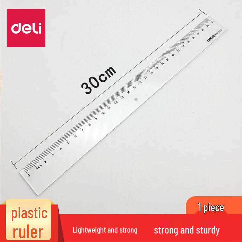 Deli 300mm Plastic Ruler