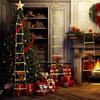 LED Christmas Decorations Fairy Lamp LED Ladder Lamp with Climbing Santa Claus Home Outdoor Christmas Light New Year Ornaments S