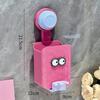Cartoon Zahnbürstenbecher Wandmontiert Home Storage Lochfreies Lagerregal Zahnbürstenhalter für Badezimmerzubehör