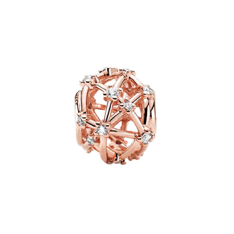 Pandora Hollow Star Charm Women's Rose Gold 789240C01
