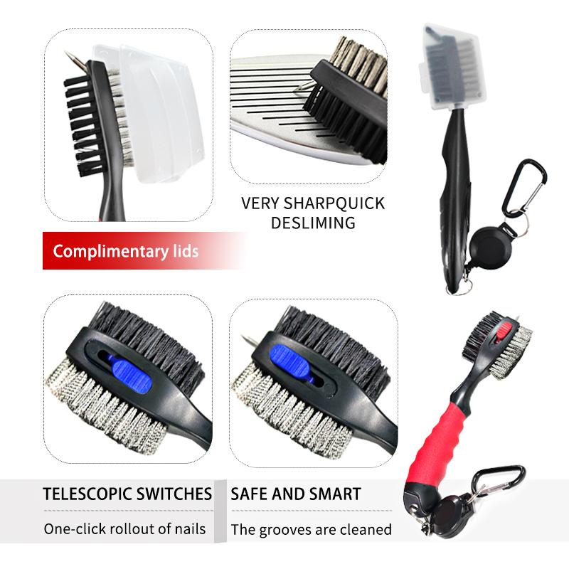 Golf Club Cleaner Golf Cleaning Brush With Carabiner Groove Sharpener Cleaner Multi Style Golf Sports Accessories Drop Ship 5