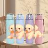 1 PZ Cucciolo di Cane Peloso Cartone Animato 750ml Colore Plastica Borraccia Sportiva Tappo Flip con Cannuccia Anti-perdita Adatta per Sport Ufficio Uso Domestico