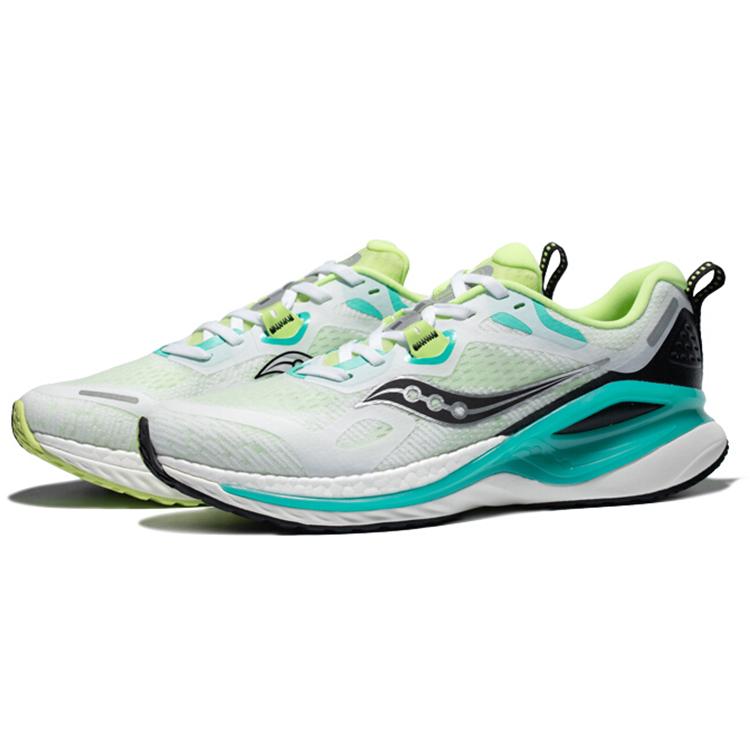 Saucony Phoenix Inferno 1 Mesh Slip Resistant, Abrasion Resistant, Breathable Low top Running Shoes Men's White Green S28150-2(M)