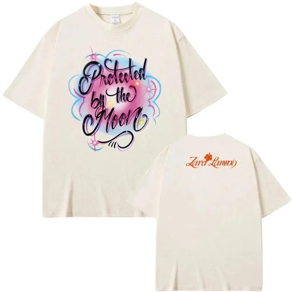 Zara Larsson Midnight Sun Global Tour Mercah T-Shirt Men Women Album Poster Graphic Print Cotton Tees Neck Loose Oversized Tops
