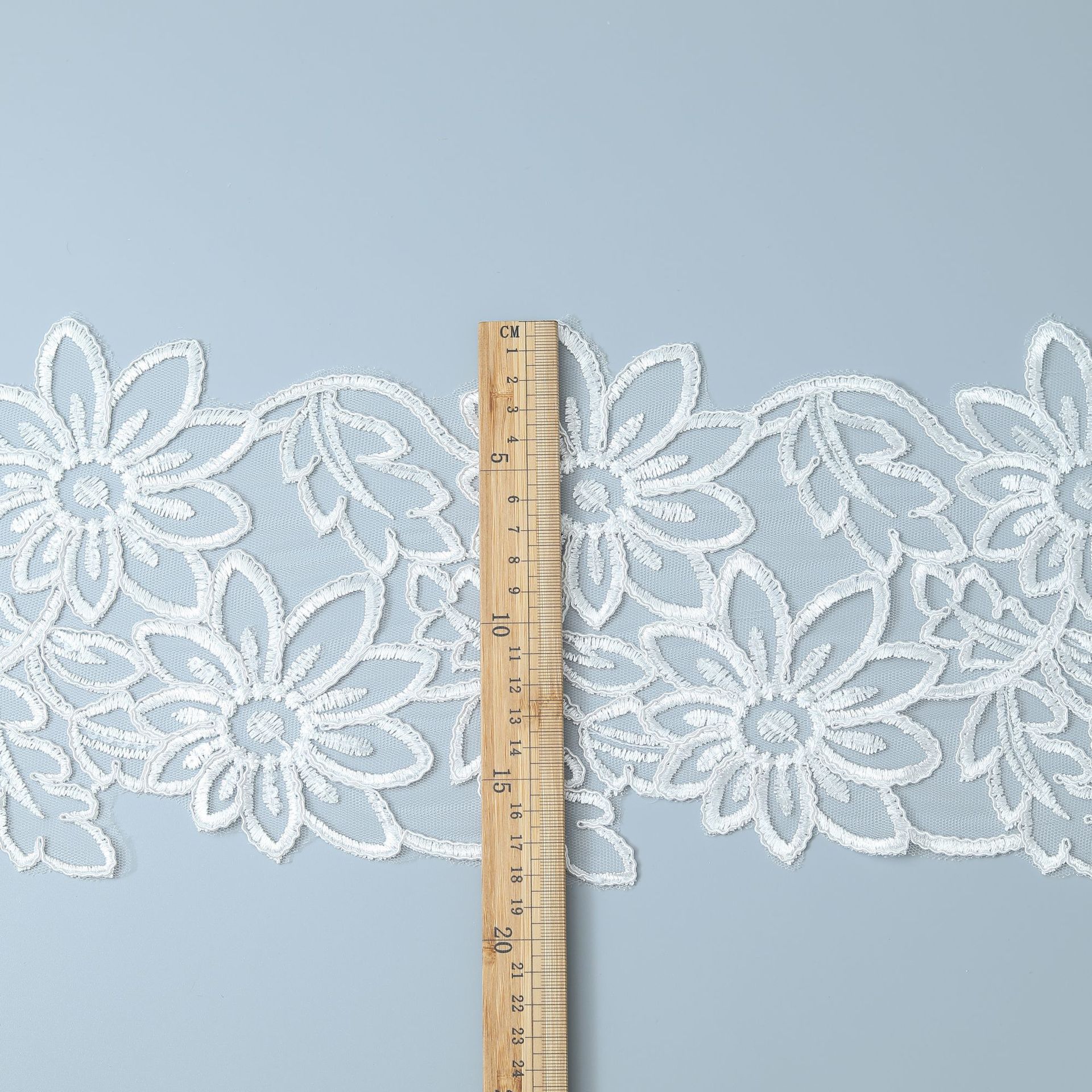 

Clothing Accessories Car Bone Lace Lace Transparent Beads Three-In-One Lace Wedding Dress 19Cm White/transparent film/19CM