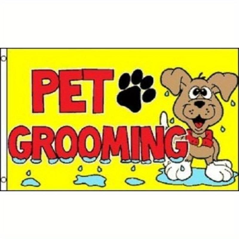 Trade Wind 3x5 Advertising Pet Grooming Flag 3'x5' Banner with Metal Grommets, High-Quality Fade-Resistant 91.44x152.4cm Fun Printed Flag, Easy To Han