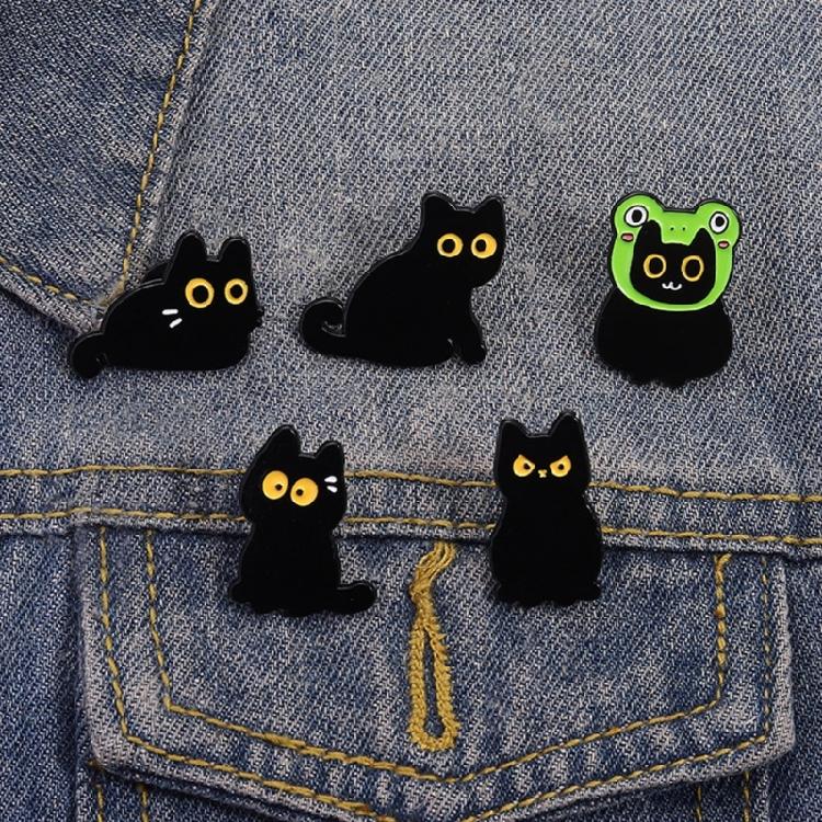 Stylish Black Cats Metal Pin Jewelry Clothes Accessories Gift For Friend Family Versatile Decoration For Clothing Hat