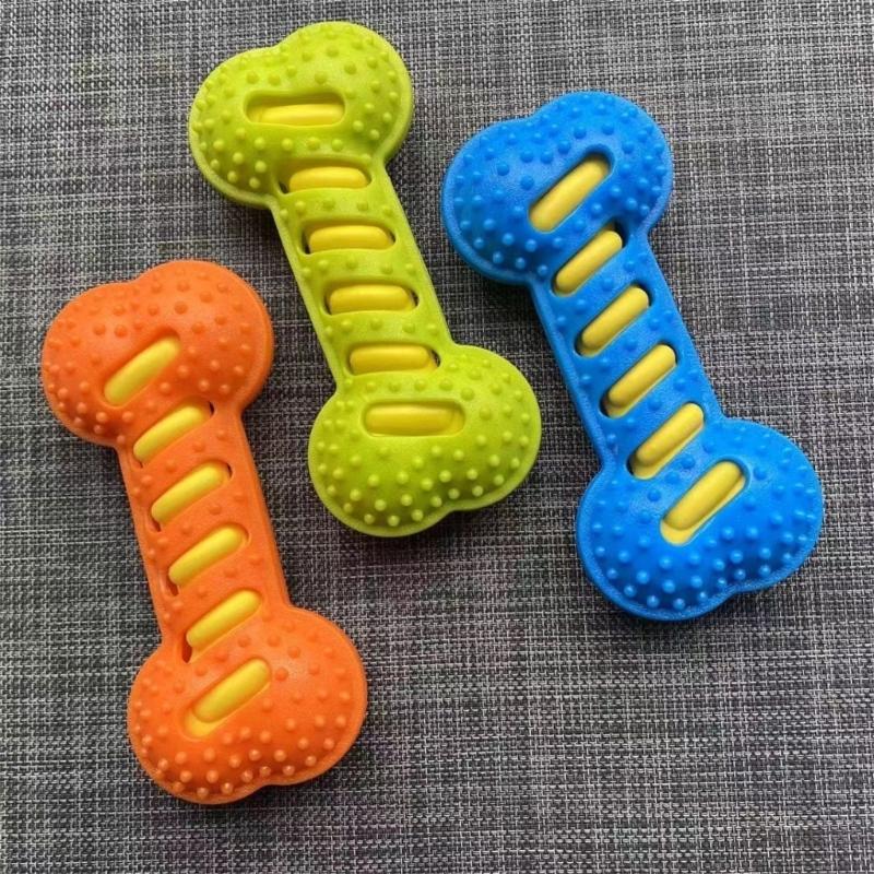 Dog Toy Squeaker Bone Dental & Gums Wellness,Stimulating Fun,Hiddens Squeaker,Durable for Heavy Chewers Easy To Clean