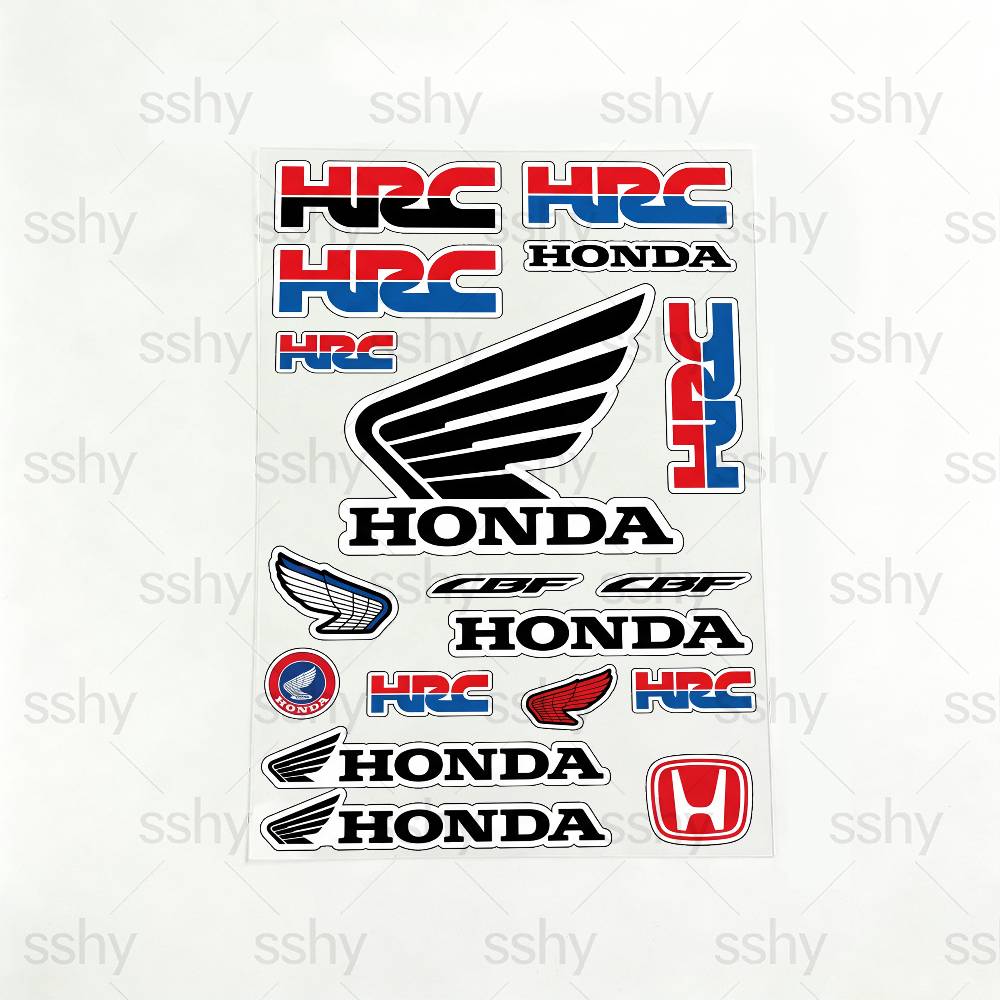 vdbn2 FOR HONDA RACING Waterproof Reflective Scratch Cover Sticker Universal Decor Decal For Car Motorcycle Helmet Refrigerator