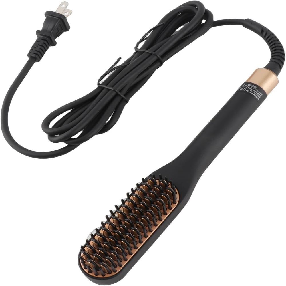 Tourmaline ceramics Hair Straightening Brush PTC Heating Electric Beard Comb  Men Women