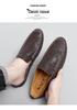2024 Herren Mokassins aus weichem Leder zum Hineinschlüpfen: Freizeit-Schuhe im britischen Stil mit flacher Sohle