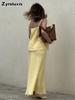 Cotton Strappy Dress Set Summer New Style Temperament Lazy Strappy + Fish Tail Dress Long Dress Set