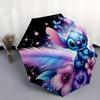 Stitch, Ombrello Fantasy ad Apertura e Chiusura Automatica, Ombrello da Viaggio Compatto, Leggero e Portatile, Adatto per Spiaggia Pendolarismo Busi