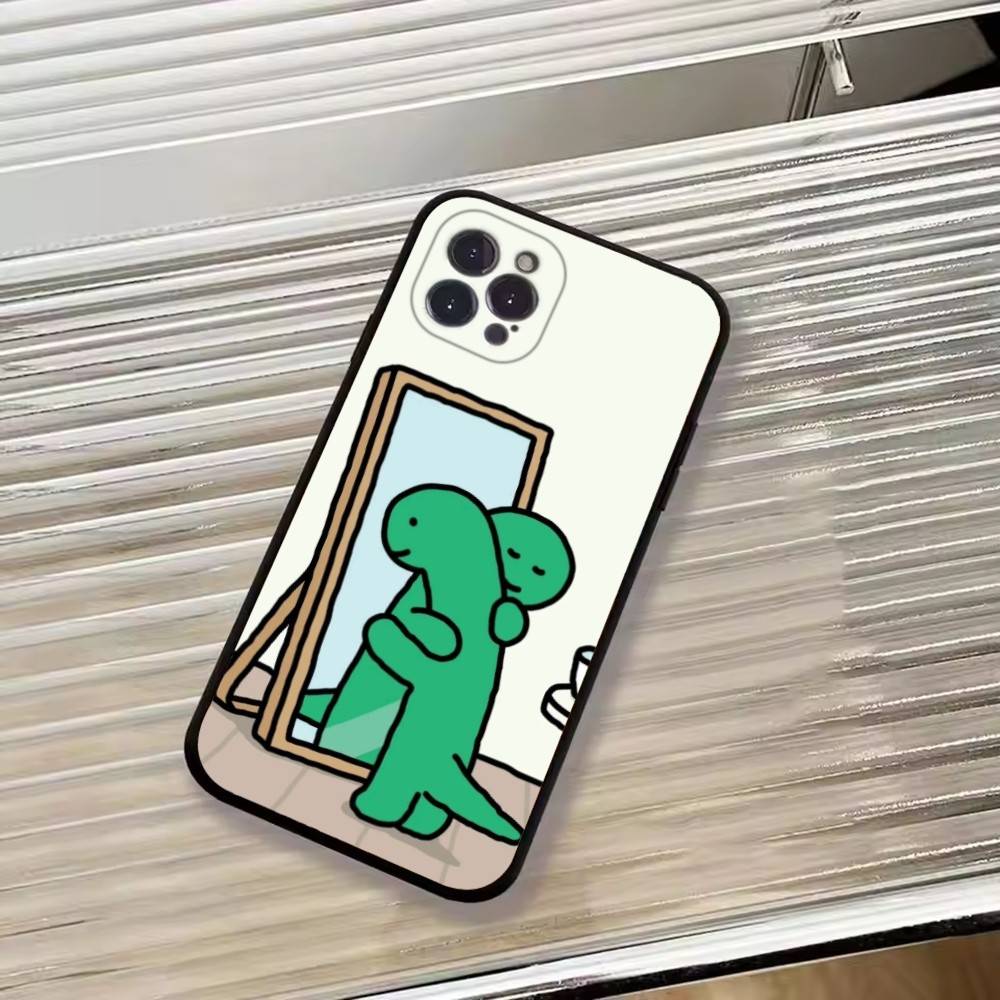 Cute J-Jogumans Dinosaur Phone Case For iPhone 17, 16,15,14,13,12,11 Plus,Pro Max, Others Soft Black Cover