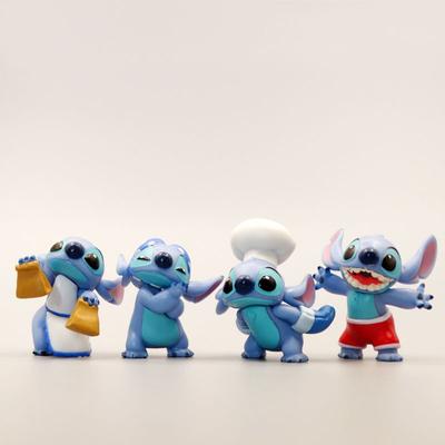 4 Stück/Set Anime Niedliche Stitch Figur Puppe Modell Dekoration Spielzeug Geburtstagsgeschenk