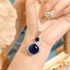 2025 Inlaid Zircon Ring Bird's Nest Fat Square Green Color Treasure Ring Set Gemstone Pendant
